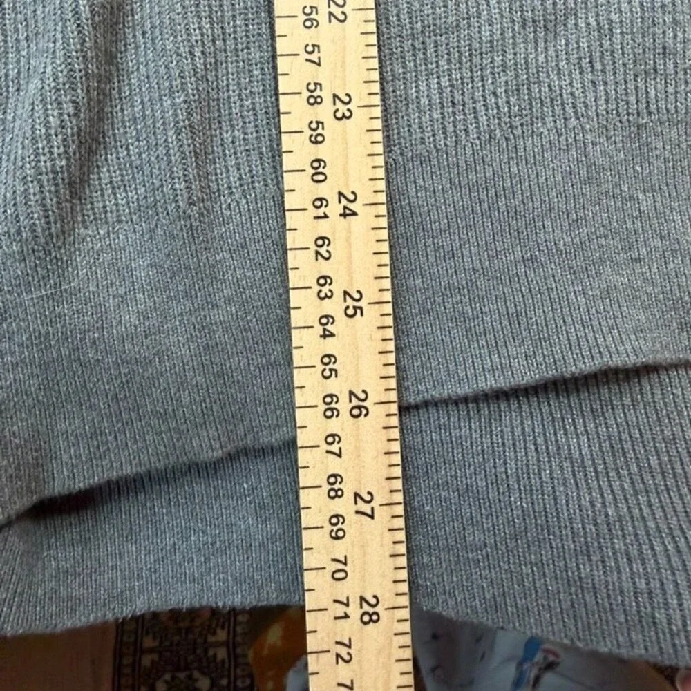 Banana Republic Supima Cotton Quarter Zip Mens L Gray Classic Old Money Preppy